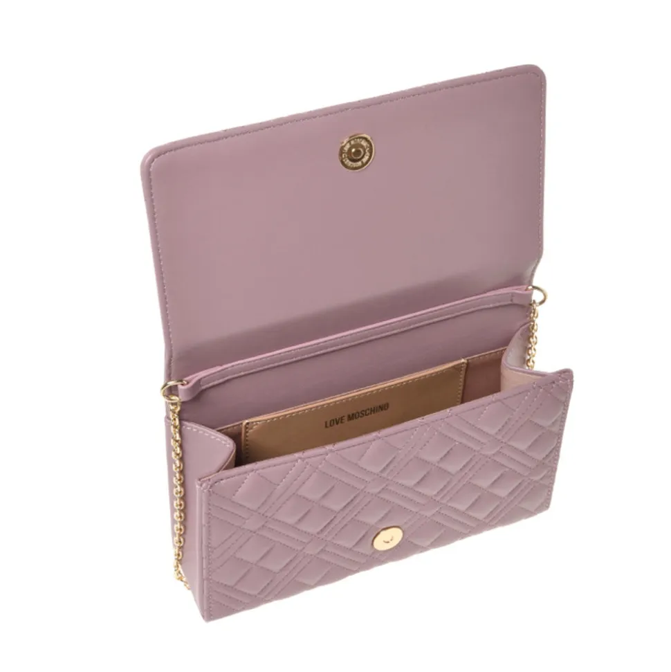 Clutch Donna con Tracolla LOVE MOSCHINO linea Smart Daily Quilted Rosa