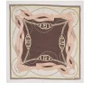 Foulard Donna 120 x 120 cm LIU JO in Tessuto Riciclato Beige Stampa Nastri