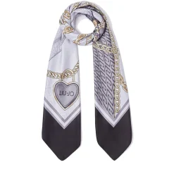 Foulard Donna 120 x 120 cm LIU JO in Tessuto stampa Fiocco Nero