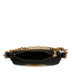 Hobo Bag con Tracolla LOVE MOSCHINO in Nappa Pleated Nera