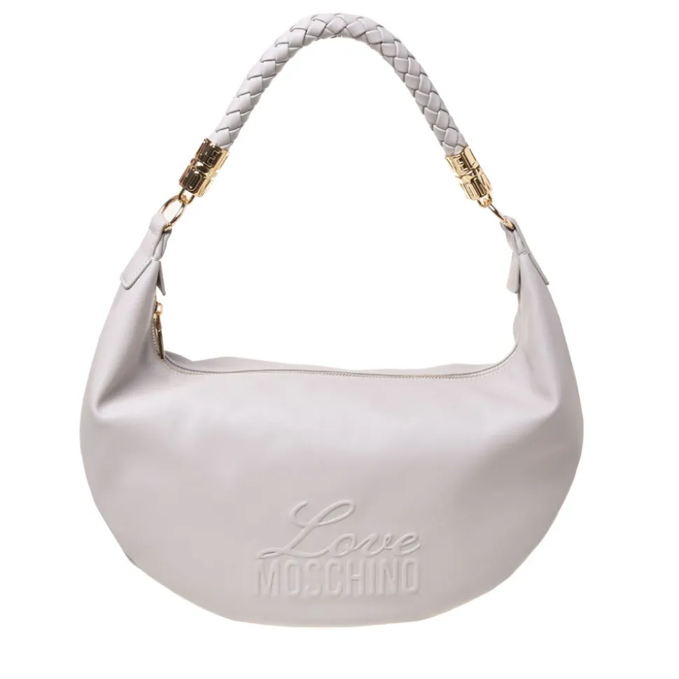 Hobo Bag Donna LOVE MOSCHINO in Ecopelle color Ghiaccio