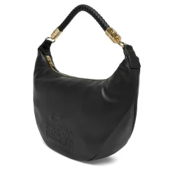 Hobo Bag Donna LOVE MOSCHINO in Ecopelle Nera