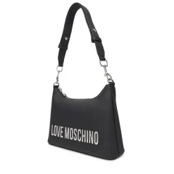 Hobo Bag Donna LOVE MOSCHINO linea Bold Bag colore Nero e Nikel