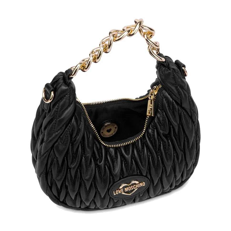 Hobo Bag Donna LOVE MOSCHINO Trapuntata Nera