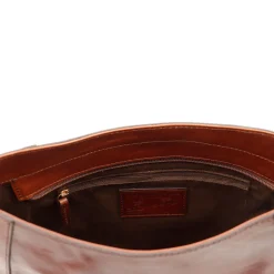 Hobo Bag Donna THE BRIDGE linea Maddalena in Pelle Marrone