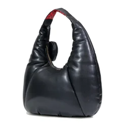 Hobo Bag LOVE MOSCHINO linea Puffy Logo Trapuntata Imbottita Nera