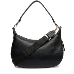 Hobo Bag Media con Tracolla LIU JO Nera con Logo Laserato Monogram