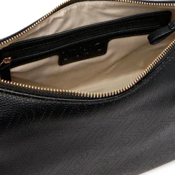 Hobo Bag Media con Tracolla LIU JO Nera con Logo Laserato Monogram