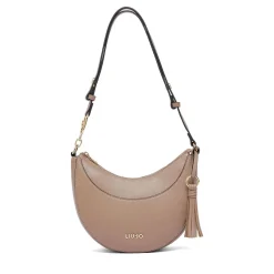 Hobo Bag Media Donna LIU JO stampa Bottalata color Mocha con Charm