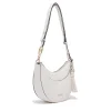 Hobo Bag Media Donna LIU JO stampa Bottalata color Panna con Charm