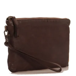 Pochette da Polso GIANNI CONTI linea Vintage in Pelle Marrone