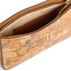 Pochette Donna con Catena 1A Classe Alviero Martini linea Vela Bag in Nappa stampa Geo Classic PO52