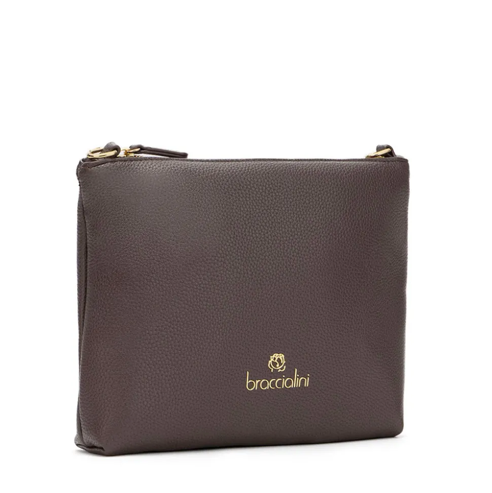 Pochette Donna con Tracolla BRACCIALINI linea Beth Marrone