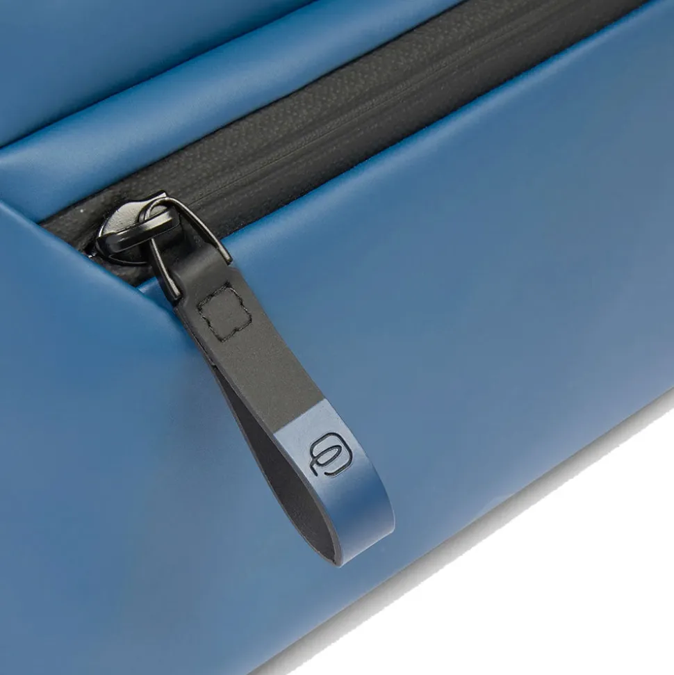 Pochette Uomo Piquadro in Tessuto colore Avio con Tracolla Linea Corner - AC6492C2OW