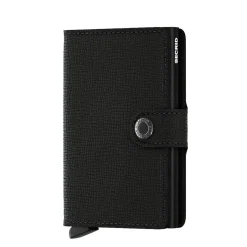 Porta Carte con Clip SECRID linea Miniwallet Crisple in Pelle Nero con RFID