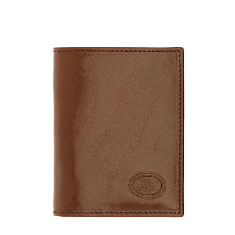 Portacarte e Banconote THE BRIDGE In Pelle Marrone linea Story Made in Italy