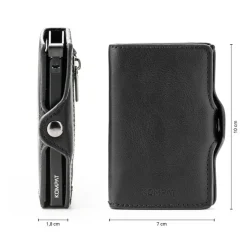 Portacarte KOMPAT linea Kompat S con RFID Colore Nero Essenziale