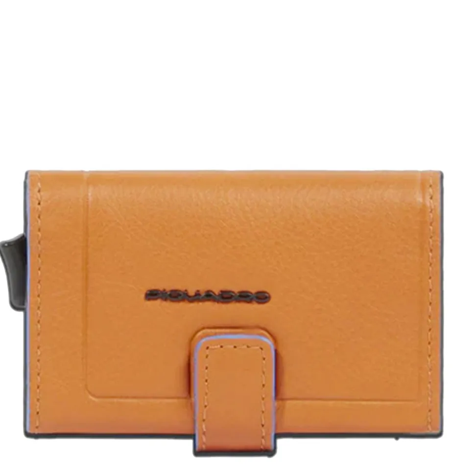 Portacarte PIQUADRO in Pelle e Alluminio con RFID Colore Arancione Linea Atlas - PP5649S138R