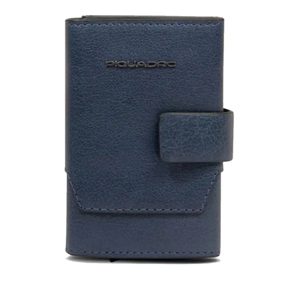 Portacarte PIQUADRO in Pelle e Alluminio con RFID in Pelle Avio - PP5649S141R
