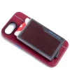 Portacarte PIQUADRO MagSafe in Alluminio e Pelle con RFID Colore Mogano - PP7072B2R