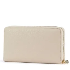 Portafoglio Donna COCCINELLE Zip Around in Pelle Sandshell Linea Metallic Soft