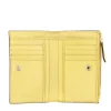 Portafoglio Donna con Bottone THE BRIDGE linea Lucrezia in Pelle Giallo Banana