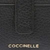 Portafoglio Donna Mini COCCINELLE in Pelle Colore Nero Linea Metallic Soft