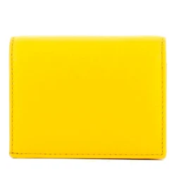 Portafoglio Donna Mini COCCINELLE in Pelle Linea Metallic Soft colore Soleado Chiuso con Bottone