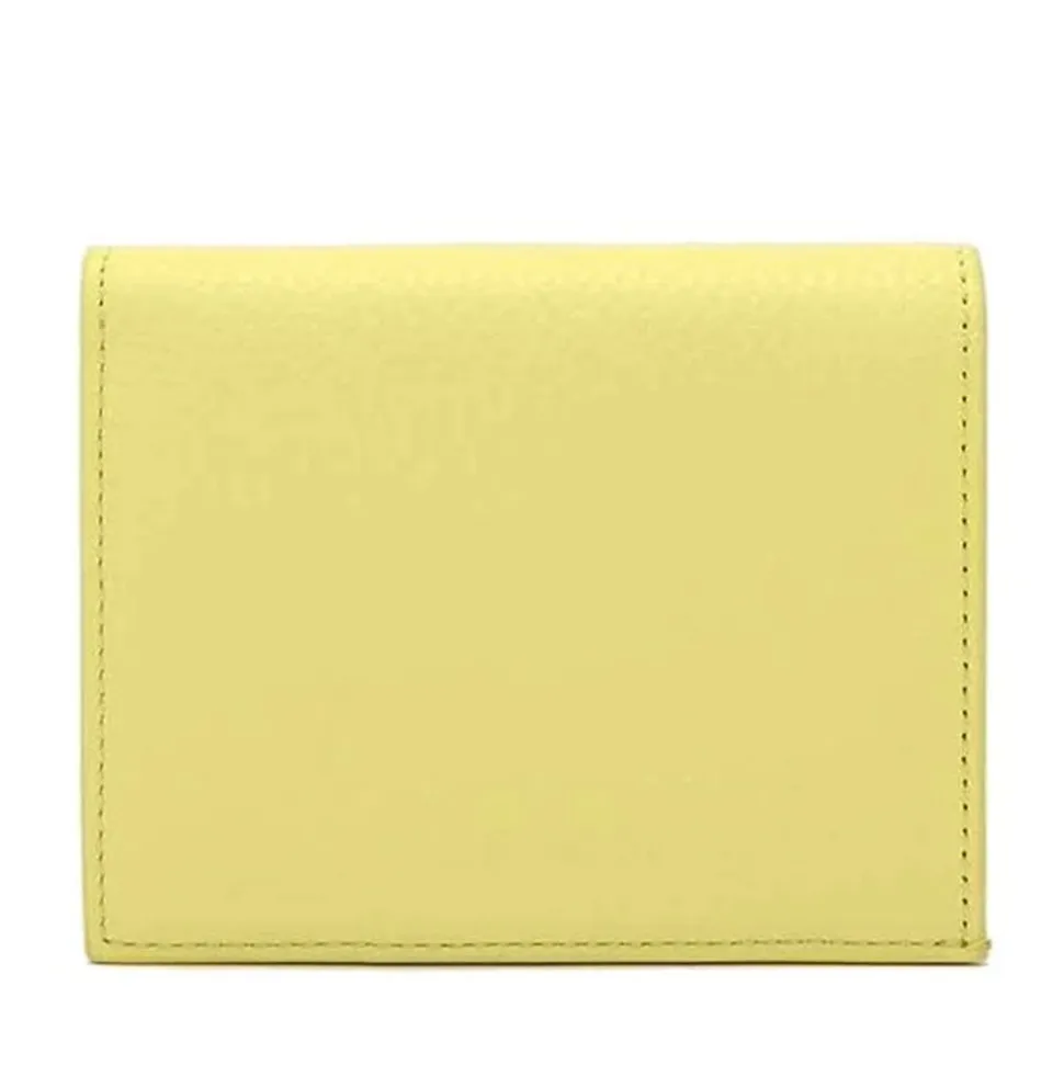 Portafoglio Donna Mini COCCINELLE in Pelle Linea Metallic Soft colore Lime Wash Chiuso