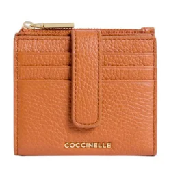 Portafoglio Donna Mini COCCINELLE in Pelle Colore Crab Linea Metallic Soft