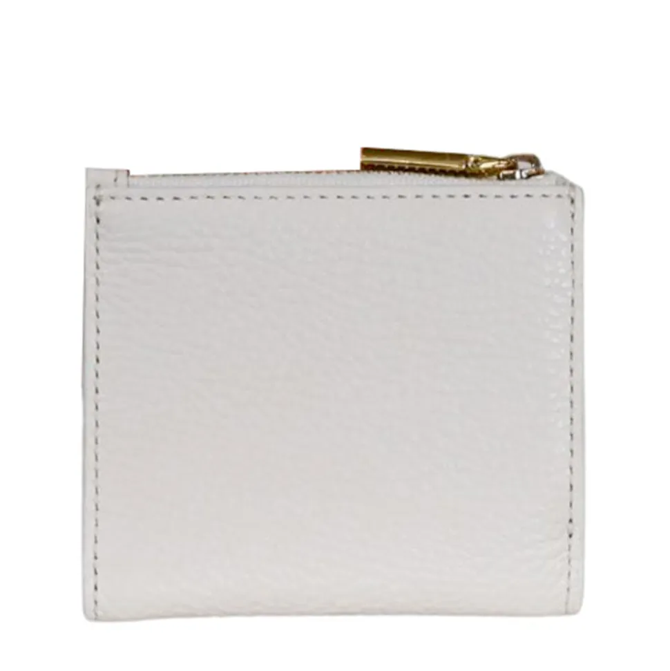 Portafoglio Donna Mini COCCINELLE in Pelle Colore Pearl Linea Metallic Soft