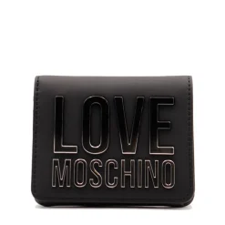 Portafoglio Donna Piccolo LOVE MOSCHINO Nero con Logo Lettering Sfumato