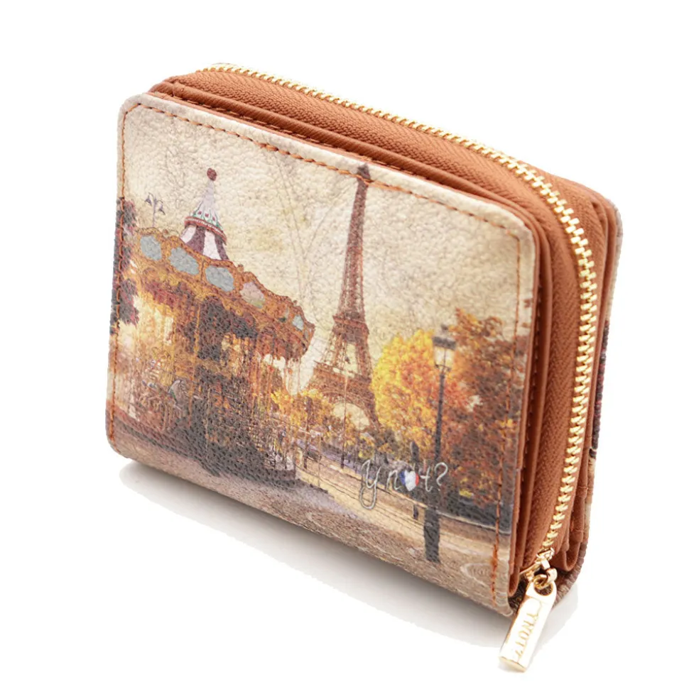 Portafoglio Donna Piccolo Y NOT YES-655 Stampa Funny Paris