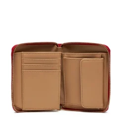 Portafoglio Donna Piccolo Zip Around LOVE MOSCHINO Effetto Goffrato Rosso