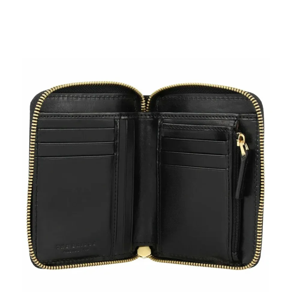 Portafoglio Donna Piccolo Zip Around THE BRIDGE linea Lucrezia in Pelle Nera