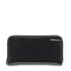 Portafoglio Donna Zip Around PIQUADRO In Pelle Nera Linea Blue Square - PD1515B2R