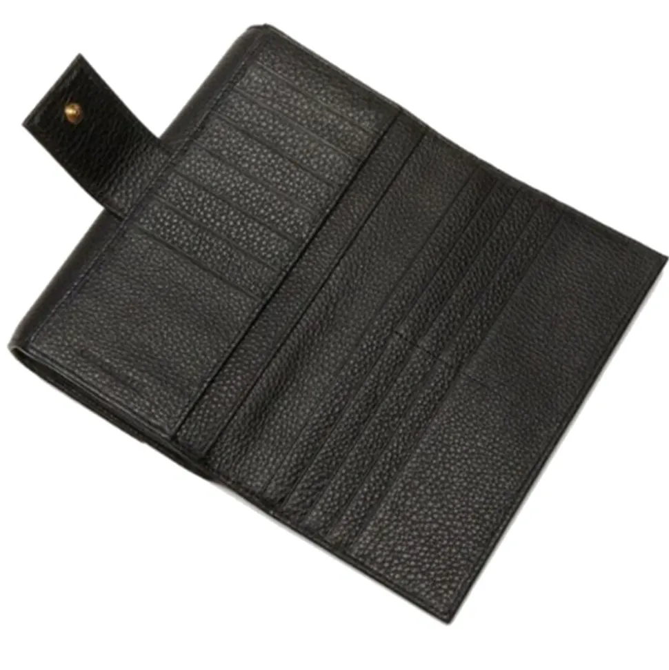 Portafoglio Grande COCCINELLE in Pelle Martellata Linea Metallic Soft colore Nero