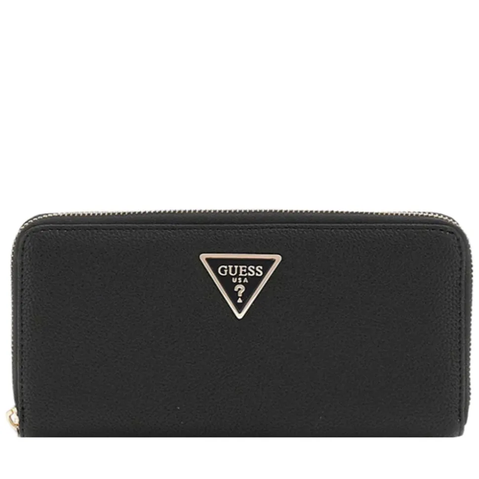 Portafoglio GUESS Chiuso con Zip Linea Laurel colore Nero