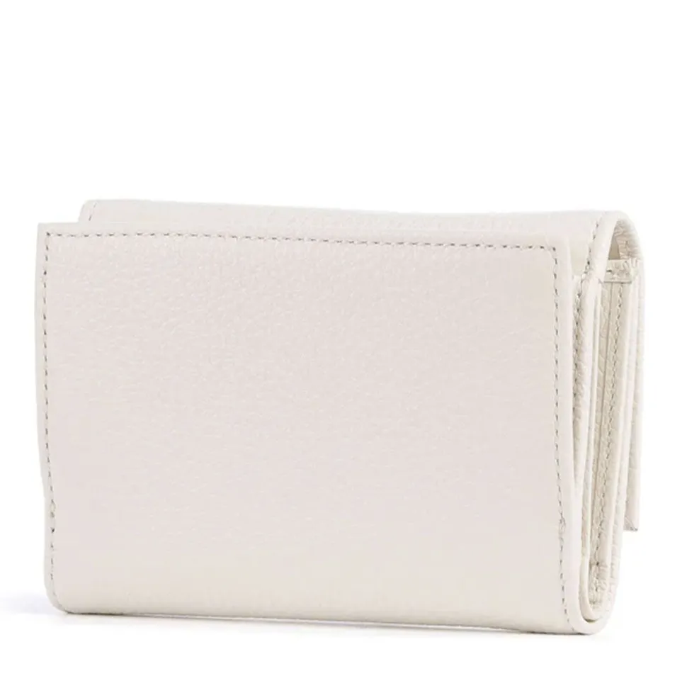 Portafoglio Piccolo COCCINELLE in Pelle Martellata Linea Metallic Soft colore Pearl