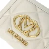 Portafoglio Piccolo Zip Around LOVE MOSCHINO linea Embossed Avorio