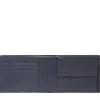 Portafoglio PIQUADRO Uomo con Portamonete In Tessuto e Pelle Blu Linea Orion - PU257S136R