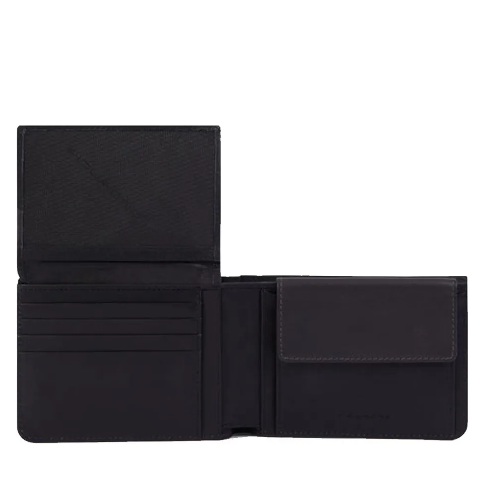 Portafoglio Uomo con Pattina PIQUADRO in Pelle Nera - PU1392W122R