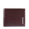 Portafoglio Uomo PIQUADRO in Pelle Mogano con Portamonete Linea Blue Square - PU4188B2R