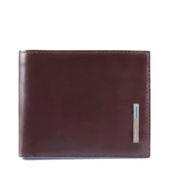 Portafoglio Uomo PIQUADRO in Pelle Mogano con Portamonete Linea Blue Square - PU4188B2R