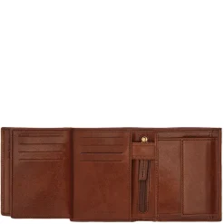 Portafoglio Uomo Verticale con Pattina e Portamonete THE BRIDGE In Pelle Marrone linea Story 01480001