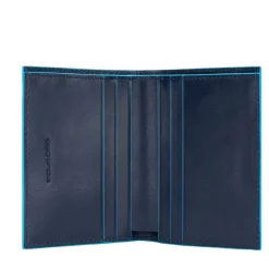 Portafoglio Uomo Verticale PIQUADRO in Pelle Blu Linea Blue Square- PU5962B2R