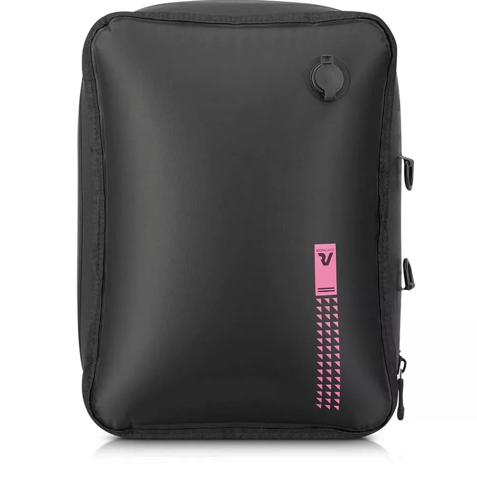 Sacca Sottovuoto per Zaino RONCATO linea Flatty in Tessuto Nero e Fucsia