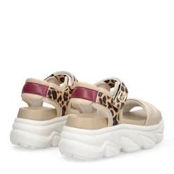Sandali Chuncky Donna LIU JO Steffy Sandal 01 Beige e Inserto stampa Animalier