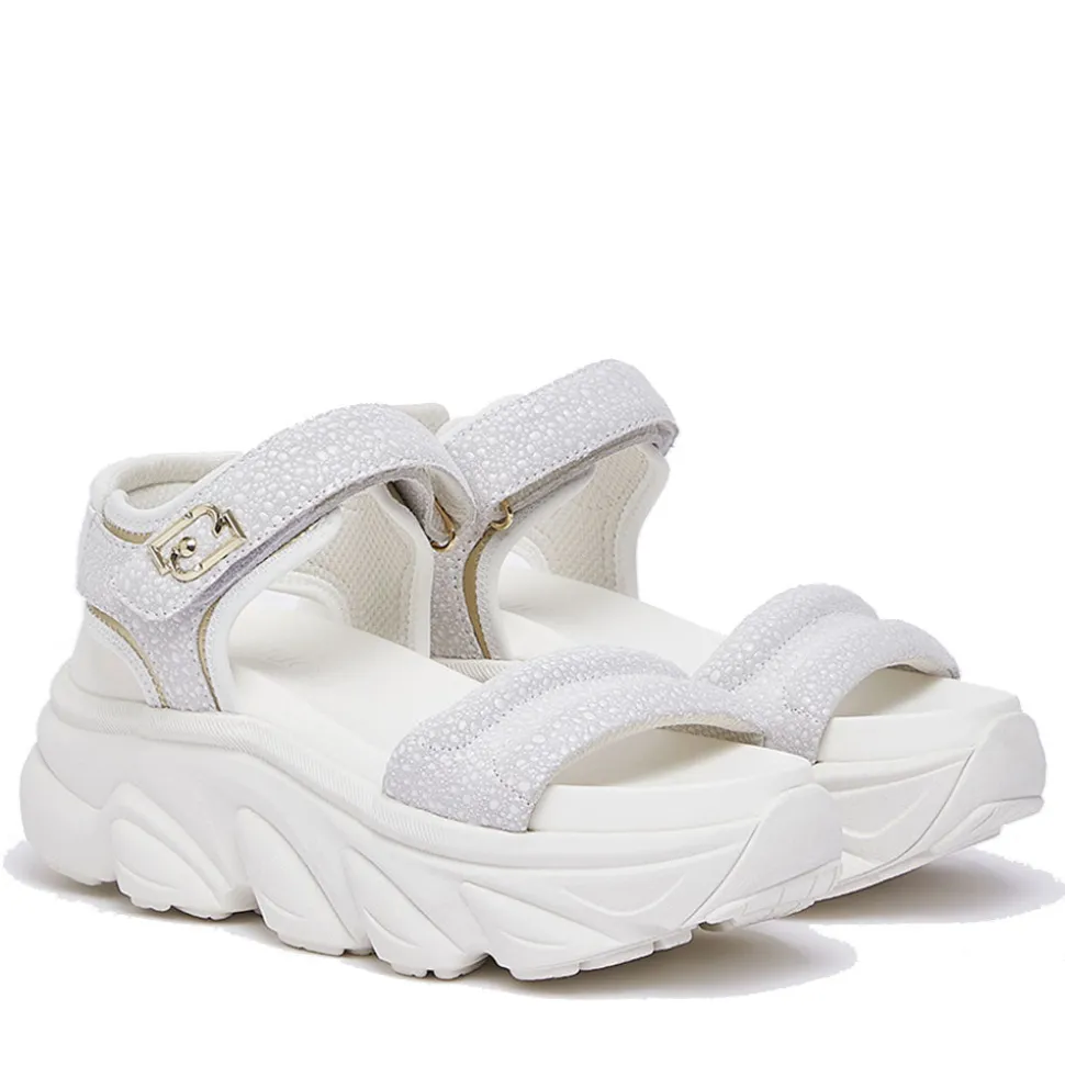 Sandali Chuncky Donna LIU JO Steffy Sandal 01 in Suede Bianco