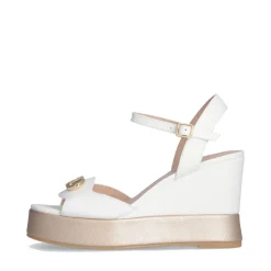 Sandali con Zeppa LIU JO Karen 11 in Pelle Bianca